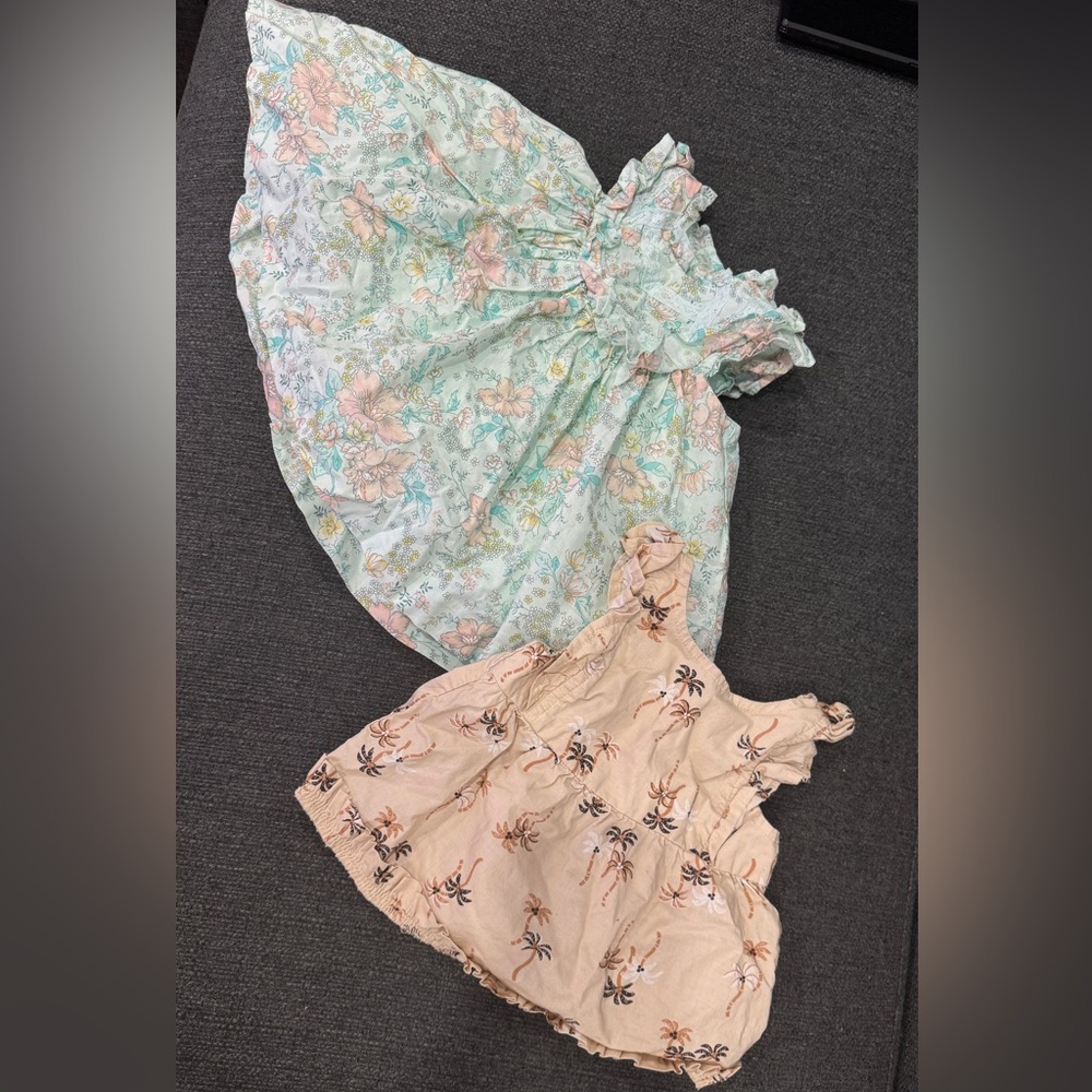 Floral Baby Dresses in Pastel and Beige